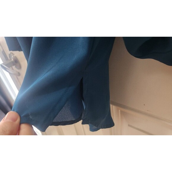 Sheer Green Tunic Top Blouse Long Sleeve Loose Fit l Womens Size Small - Picture 5 of 8